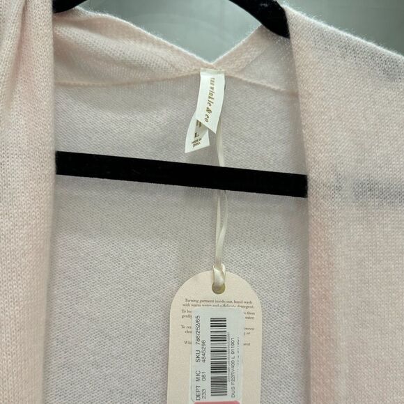 Van Winkle Pink Long Sleeve Knit Coordinating Lounge Duster Cashmere Cardigan - Picture 4 of 4